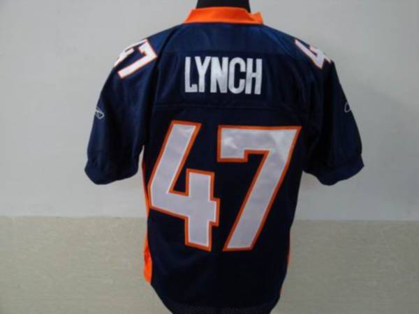 Broncos #47 John Lynch Blue Stitched NFL Jersey