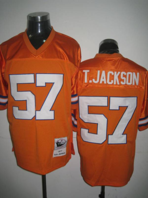 Mitchel & Ness Broncos #57 Tom Jackson Orange Stitched Throwback NFL Jersey