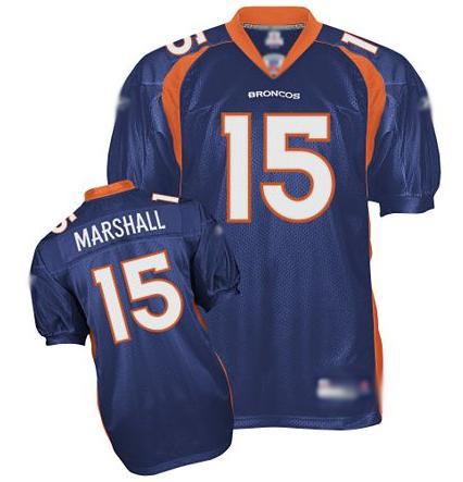 Broncos #15 Brandon Marshall Blue Team Color Stitched NFL Jerseys