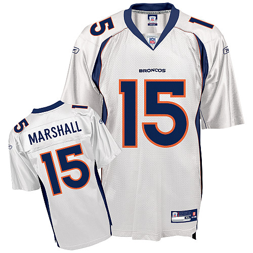 Broncos #15 Brandon Marshall White Stitched NFL Jerseys