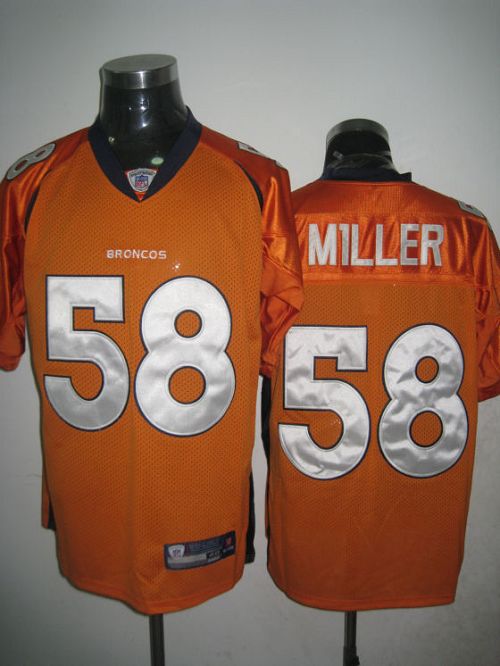 Broncos #58 Von Miller Orange Stitched NFL Jersey