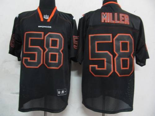 Broncos #58 Von Miller Lights Out Black Stitched NFL Jersey