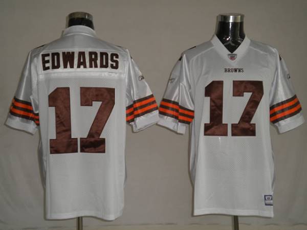 Browns #17 Braylon Edwards White Stitched NFL Jersey