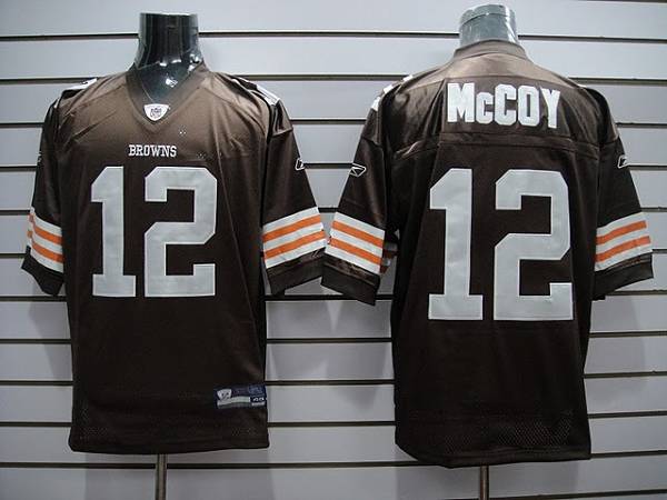 Browns #12 Colt McCoy Brown Stitched NFL Jersey