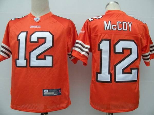 Browns #12 Colt McCoy Orange Stitched NFL Jersey