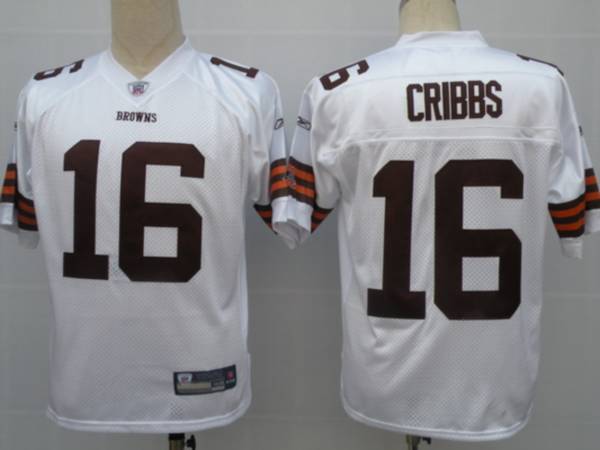 Browns #16 Josh Cribbs White Stitched NFL Jersey
