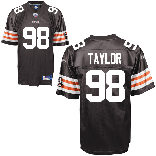 Browns #98 Phil Taylor Brown Stitched NFL Jersey