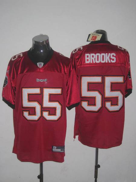 Buccaneers #55 Derrick Brooks Stitched Red NFL Jersey