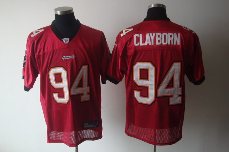 Buccaneers #94 Adrian Clayborn Red Stitched NFL Jersey