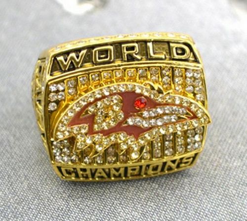 NFL Baltimore Ravens World Champions Gold Ring
