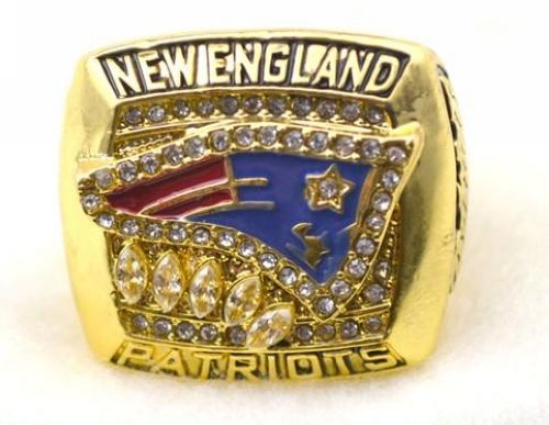 NFL New England Patriots World Champions Gold Ring