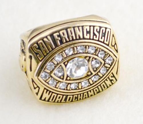 NFL San Francisco 49ers World Champions Silver Ring