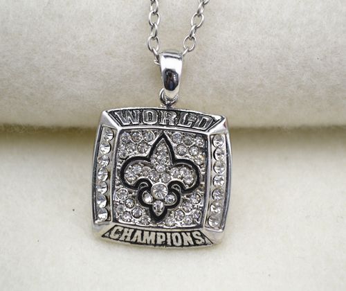 NFL New Orleans Saints World Champions Silver Pendant