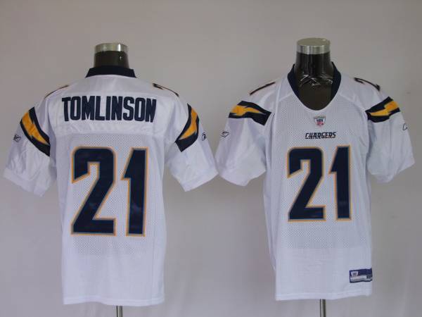 Chargers LaDainian Tomlinson #21 Stitched White NFL Jersey