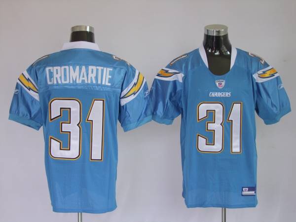 Chargers Antonio Cromartie #31 Stitched Baby Blue NFL Jersey