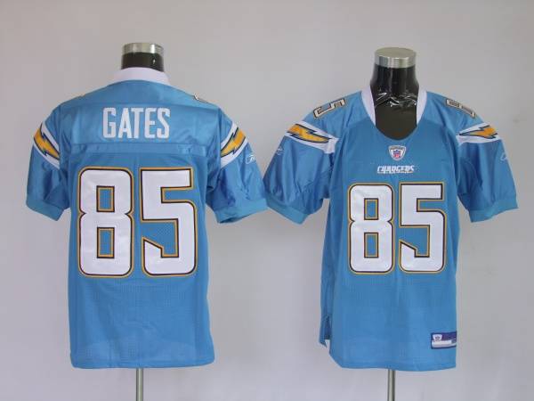 Chargers Antonio Gates #85 Stitched Baby Blue NFL Jersey