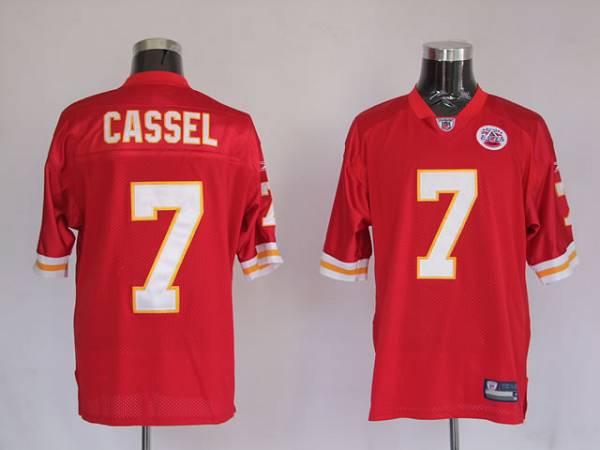 Chiefs #7 Matt Cassel Red Stitched NFL Jersey