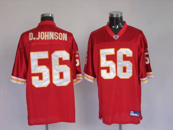 Chiefs #56 Derrick Johnson Red Stitched NFL Jersey