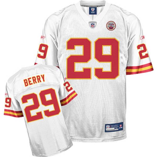 Chiefs #29 Eric Berry White With Draft Player Stitched NFL Jersey