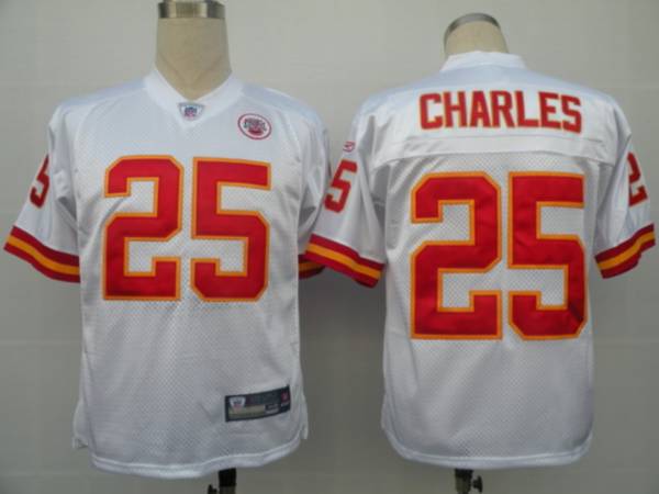Chiefs #25 Jamaal Charles White Stitched NFL Jersey