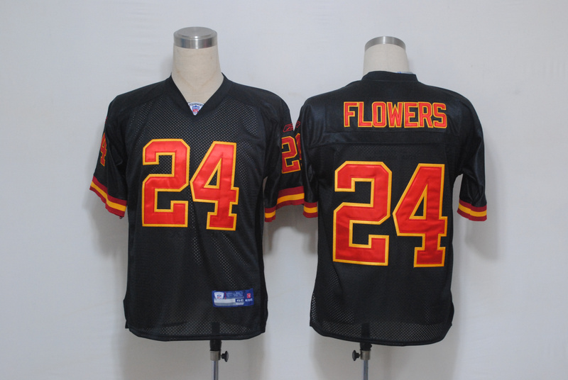 Chiefs #24 Brandon Flowers Black Stitched NFL Jersey