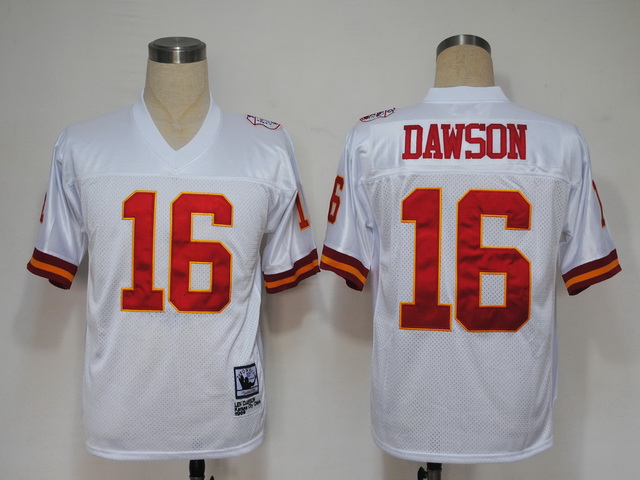 Mitchell And Ness Chiefs #16 Len Dawson White Stitched Throwback NFL Jersey