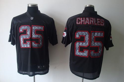 Sideline Black United Chiefs #25 Jamaal Charles Black Stitched NFL Jersey
