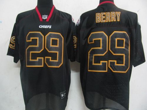 Chiefs #29 Eric Berry Lights Out Black Stitched NFL Jersey
