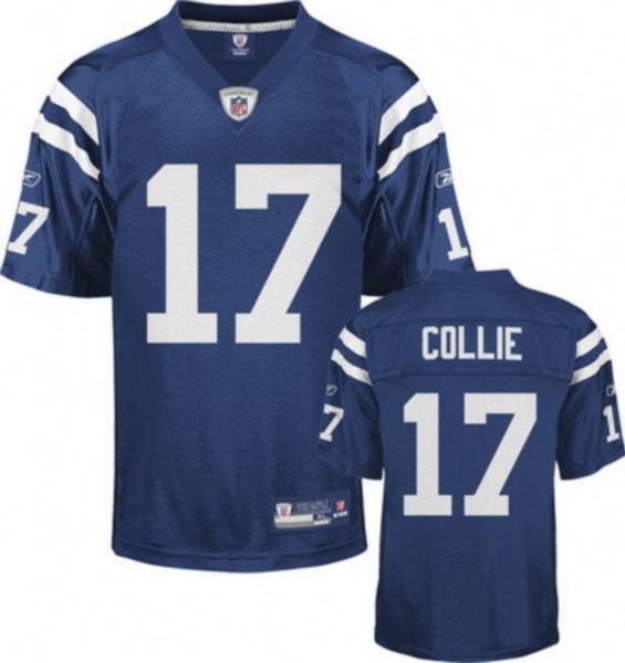 Colts #17 Austin Collie Blue Stitched NFL Jersey