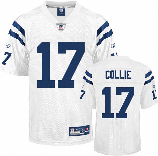 Colts #17 Austin Collie White Stitched NFL Jersey