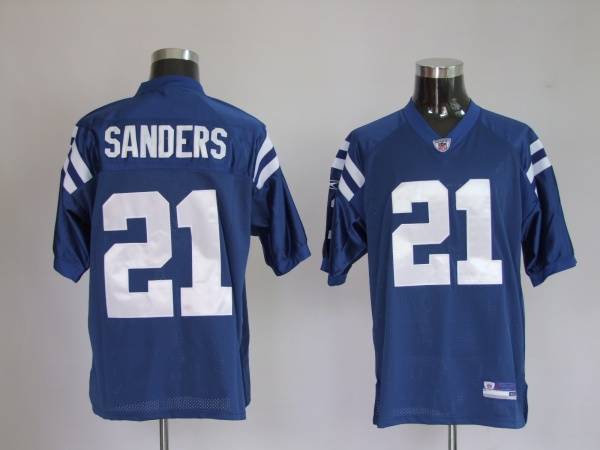 Colts #21 Bob Sanders Blue Stitched NFL Jersey