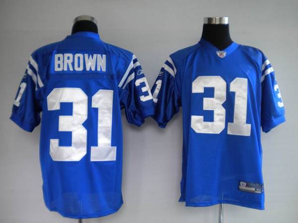 Colts #31 Donald Brown Blue Stitched NFL Jersey