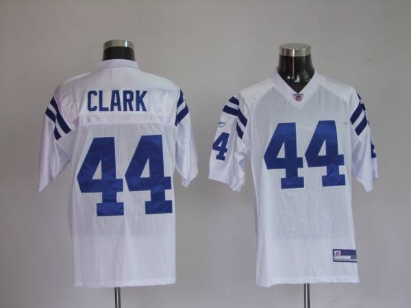 Colts #44 Dallas Clark White Stitched NFL Jersey