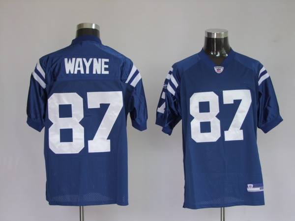 Colts #87 Reggie Wayne Blue Stitched NFL Jersey