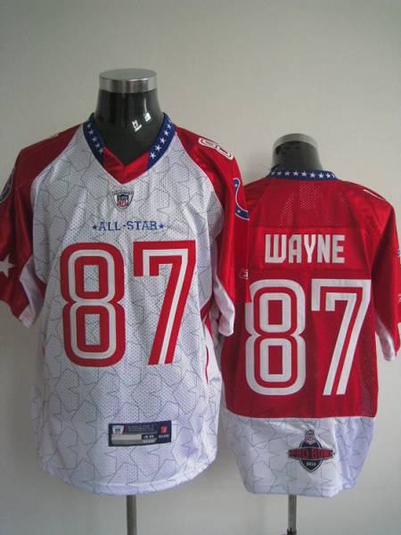 Colts #87 Reggie Wayne Red 2010 Pro Bowl Stitched NFL Jersey