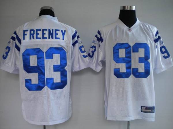 Colts #93 Dwight Freeney White Stitched NFL Jersey