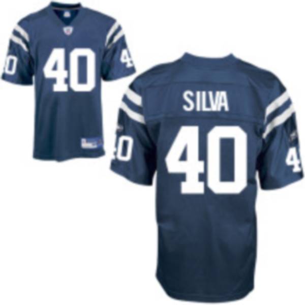 Colts #40 Jamie Silva Blue Stitched NFL Jersey