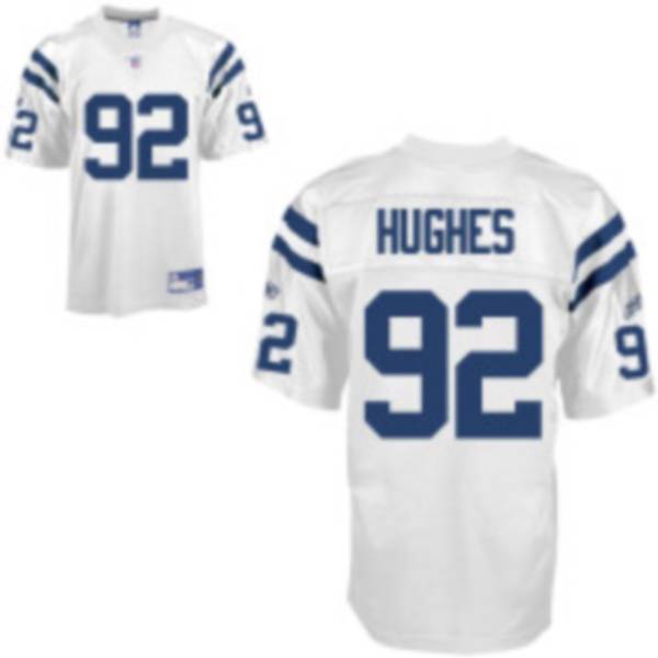 Colts #92 Jerry Hughes White Stitched NFL Jersey