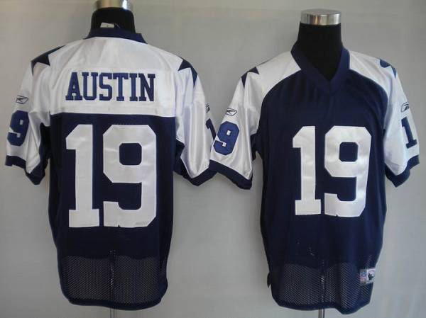Cowboys #19 Miles Austin Blue Thanksgiving Stitched Throwback NFL Jersey