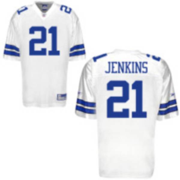 Cowboys #21 Mike Jenkins White Stitched NFL Jersey