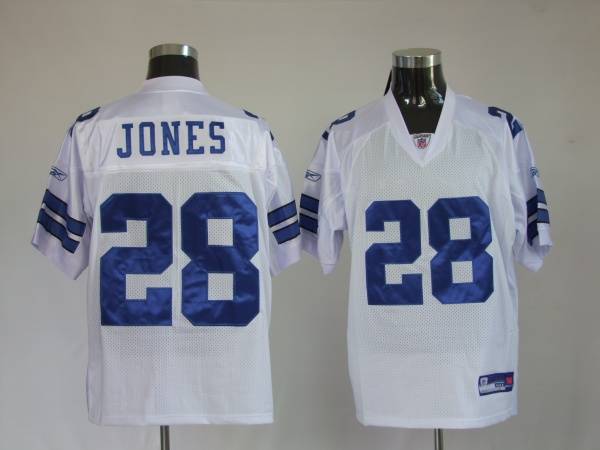 Cowboys #28 Felix Jones White Stitched NFL Jersey