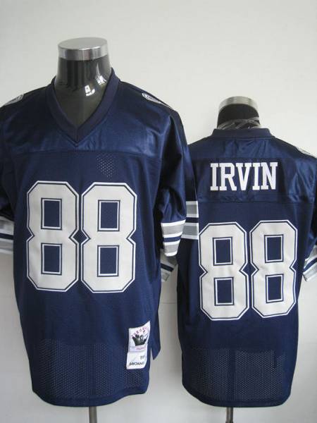 Mitchell & Ness Cowboys #88 Michael Irvin Blue Throwback Stitched NFL Jersey