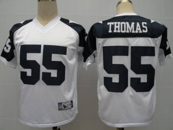 Cowboys #55 Zach Thomas White Stitched NFL Jersey