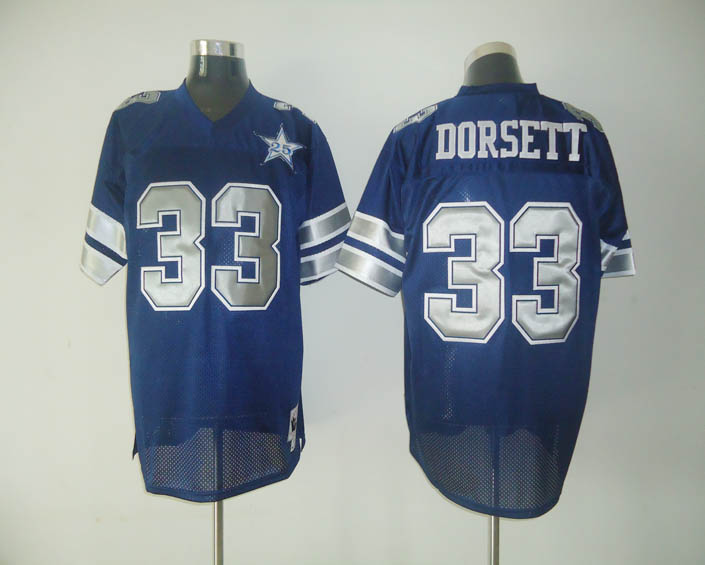 Mitchell & Ness Cowboys #33 Tony Dorsett Blue With 25TH Stitched Throwback NFL Jersey
