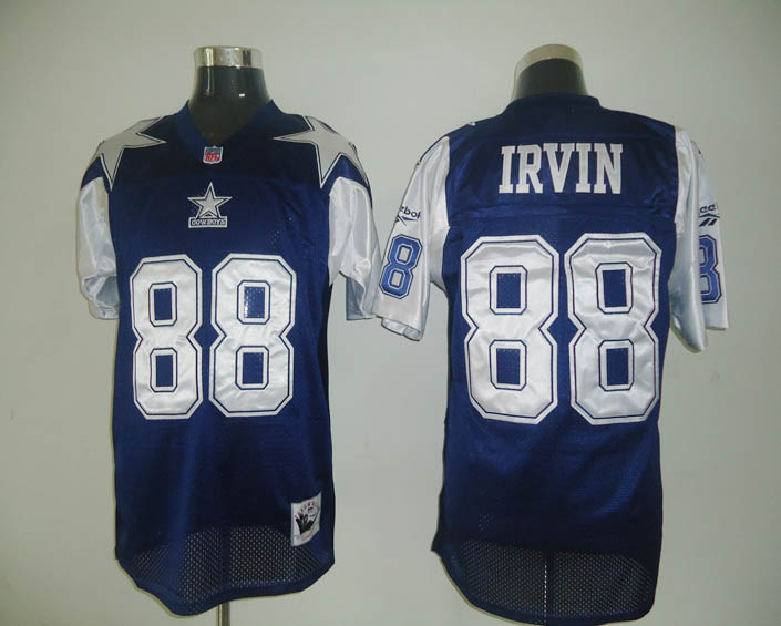 Mitchell & Ness Cowboys #88 Michael Irvin Blue/White Stitched Throwback NFL Jersey