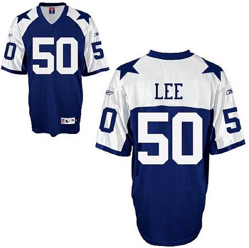 Cowboys #50 DSean Lee Blue Thanksgiving Stitched NFL Jersey