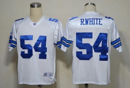 Cowboys #54 R.White White Legend Throwback Stitched NFL Jersey