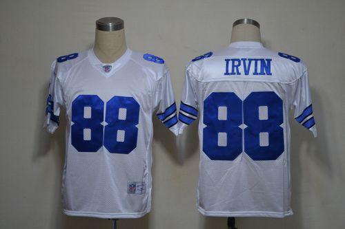 Cowboys #88 Michael Irvin White Legend Throwback Stitched NFL Jersey