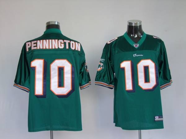 Dolphins Chad Pennington #10 Green Stitched NFL Jersey