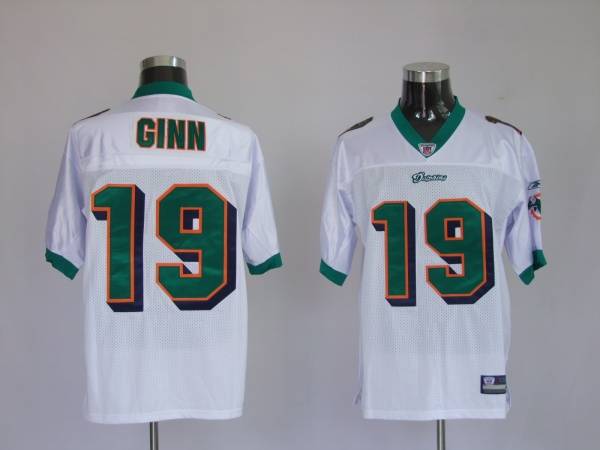 Dolphins Ted Ginn #19 White Stitched NFL Jersey